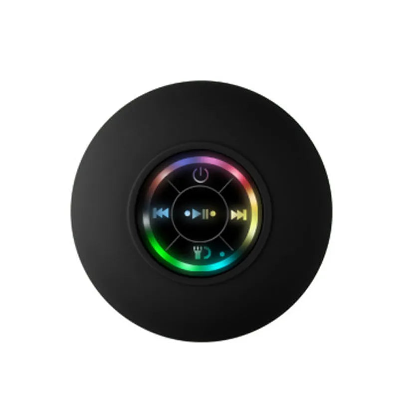 BTS07 large suction cup waterproof Bluetooth speaker with built-in light, shown in one of six available colours.