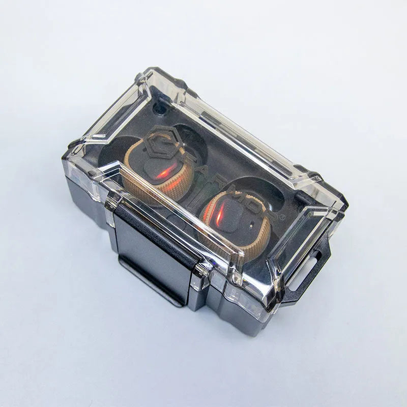 Earmor M20 electronic hearing protection earplugs kit with charging case and multiple ear tip sizes