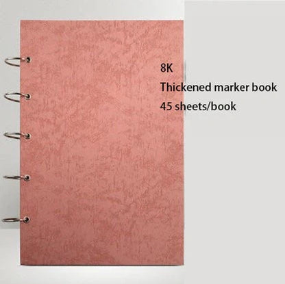 Premium sketchbook with high-quality marker paper in various colours and sizes