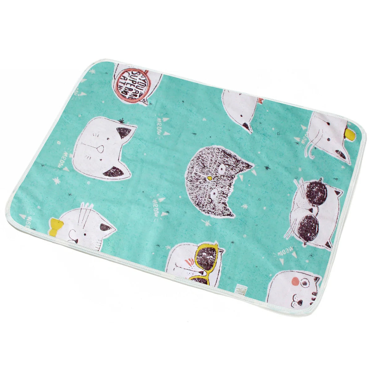 Breathable cotton cartoon waterproof baby changing pad with various patterns
