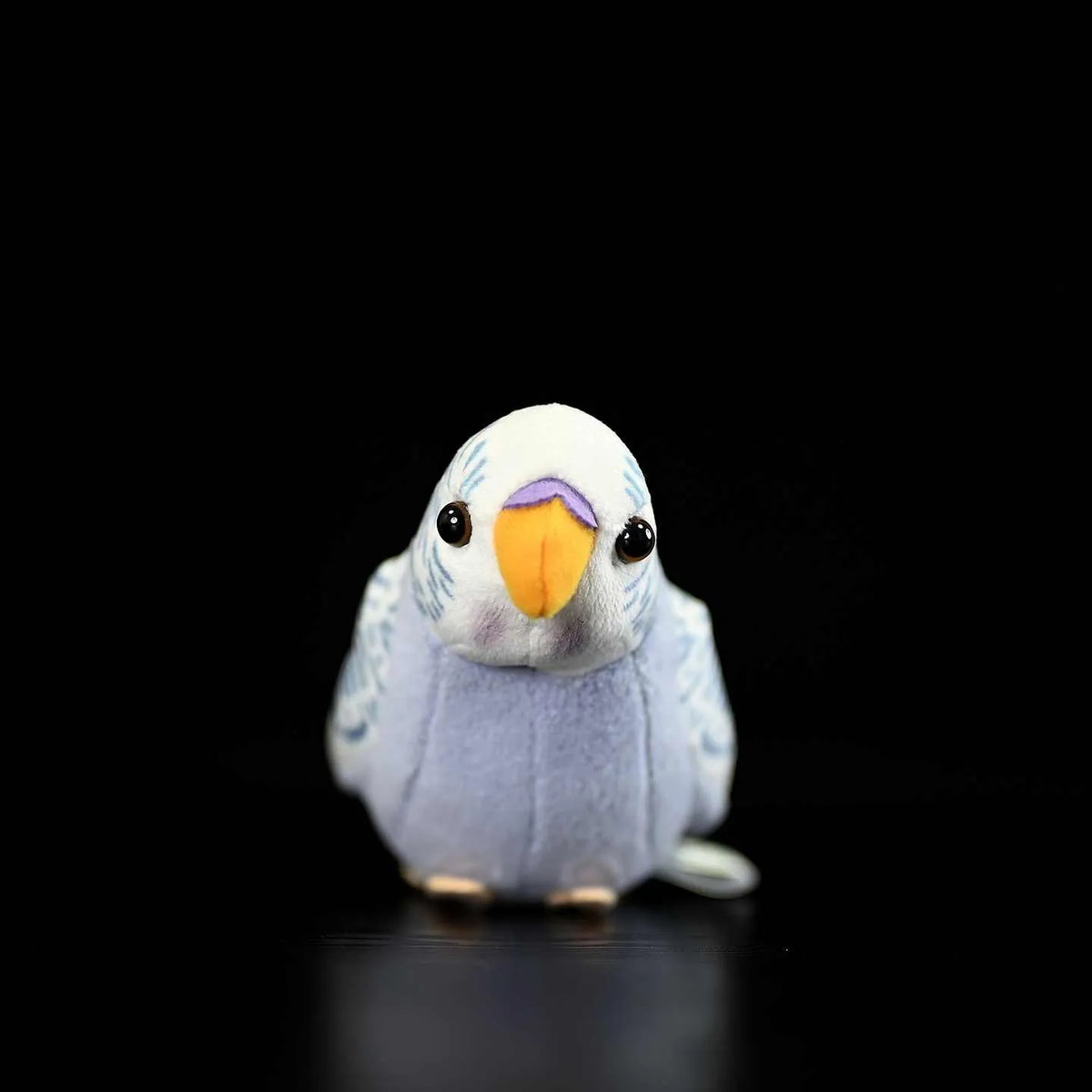 Simulation budgie plush toy, 10 cm tall, plush material with PP cotton filling, image colour.