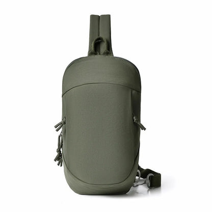 Nylon outdoor crossbody sports bag with mobile phone compartment in multiple colour options