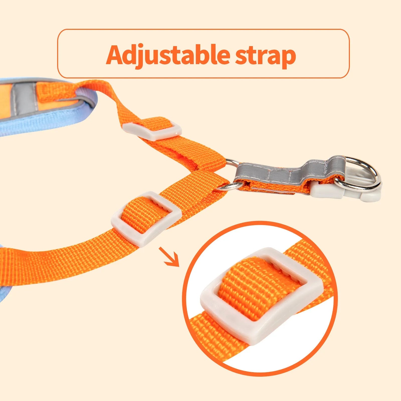 Dog haulage rope package with adjustable vest harness in purple, blue, orange, red, brown, or green