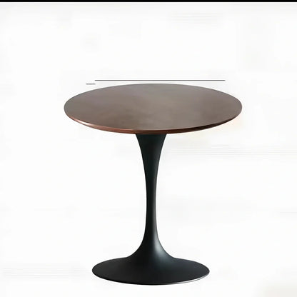 Scandinavian style conference table with folding chairs in white finish, 60cm diameter
