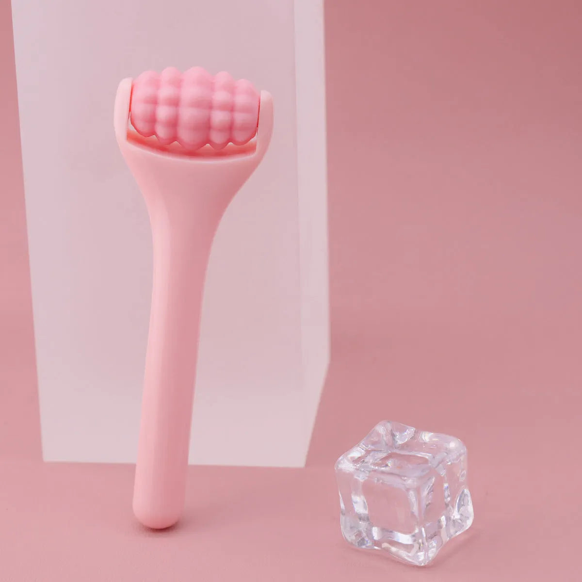 Ice roller eye cream stick cold compress instrument with stainless steel or silicone head on 8cm stick