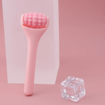 Ice roller eye cream stick cold compress instrument with stainless steel or silicone head on 8cm stick