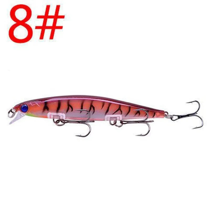 11cm long, 13.5g soft plastic Mino fishing lure in a selection of eight different colours.