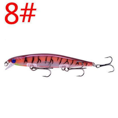 11cm long, 13.5g soft plastic Mino fishing lure in a selection of eight different colours.