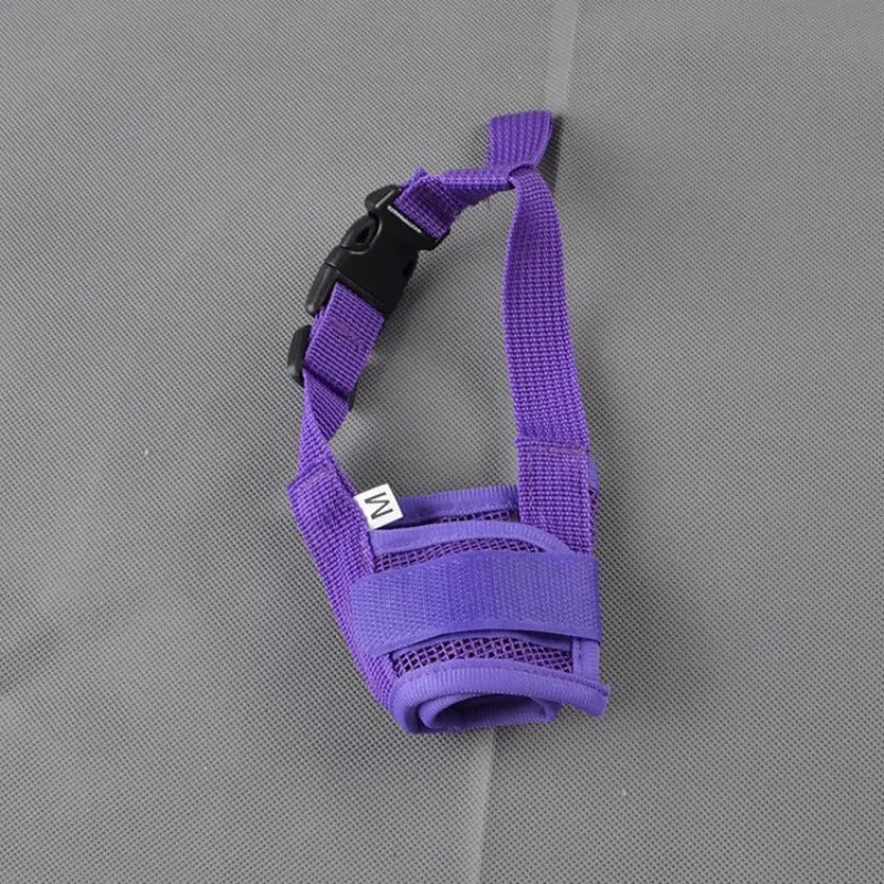 Adjustable plastic dog muzzle in various colours and sizes for behaviour management