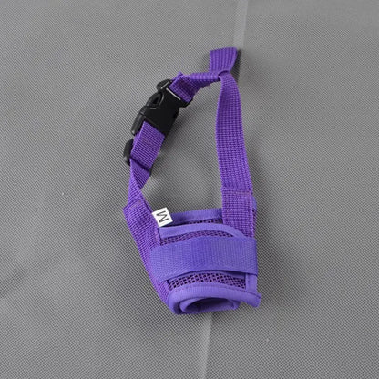 Adjustable plastic dog muzzle in various colours and sizes for behaviour management