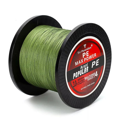 4Braided Fishing PE Strong Pull Horse Main Line 300M - Durable SK-75 PE fibre