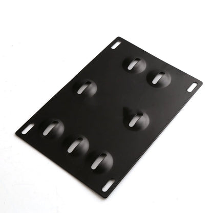 American licence plate frame with trailer hook for car modification on vehicle
