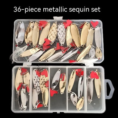 Metal pineapple sequin box fishing lure accessories in gold and silver for fly tying