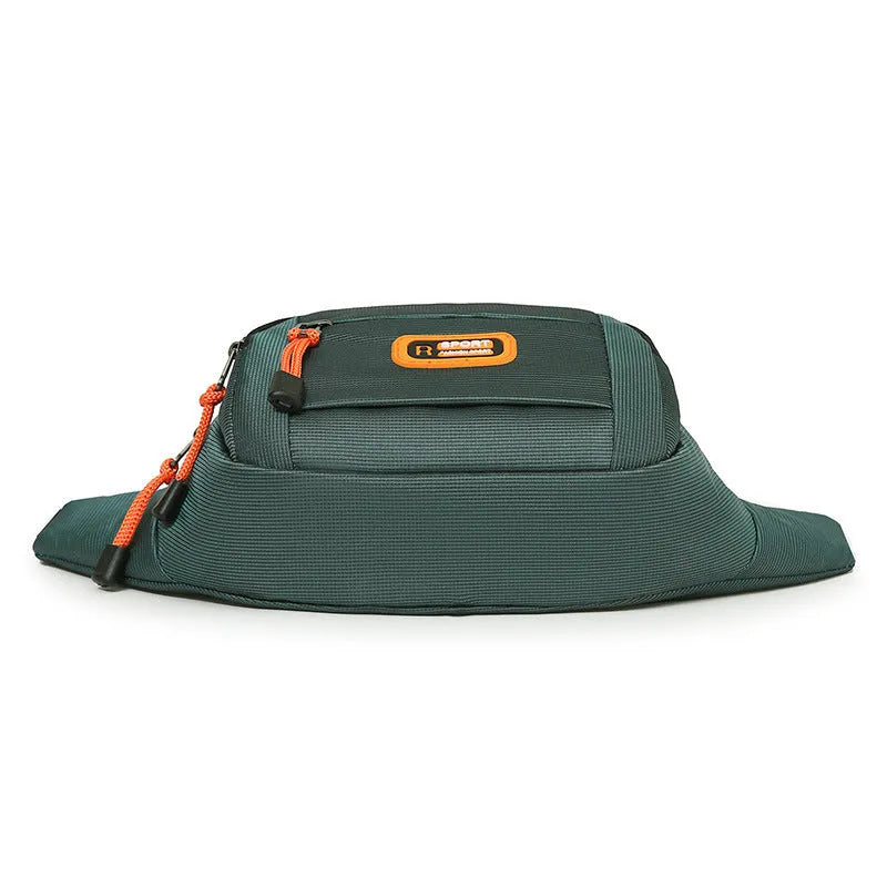 Waterproof slanted chest bag in nylon fabric with large capacity storage