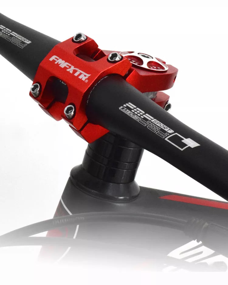 Bicycle stem tap handle accessories in red, lake blue, gold, black, and silver
