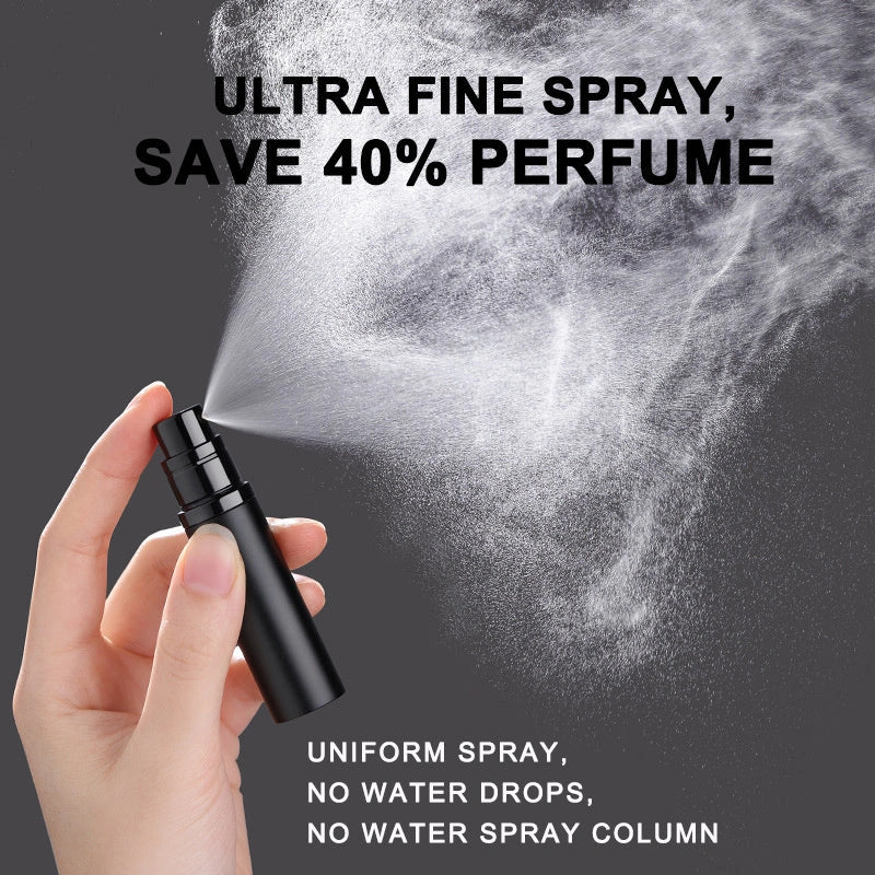 Compact perfume vaporizer in various colours with leak-proof design