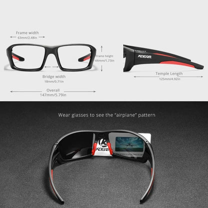 Ultralight polarised sports sunglasses with TR90 frame and silicone nose pad in one of eight available colours.