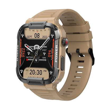 Smart watch with TFT screen, touch button, Bluetooth calling and 50 x 44mm dial in Black, Soil Yellow or Army Green