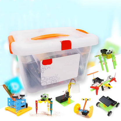 DIY plastic puzzle assembling building blocks science experiment teaching aid set for children