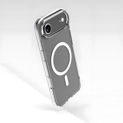 Transparent magnetic iPhone 17 AIR phone case showing TPU composite board construction