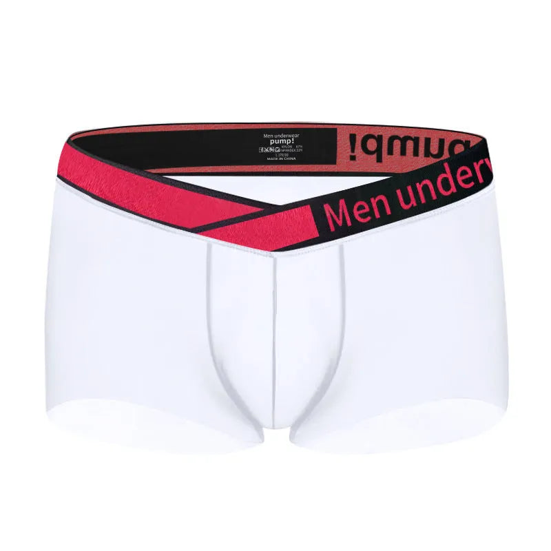 Men's black low waist underwear with gradient laser trim and seamless construction