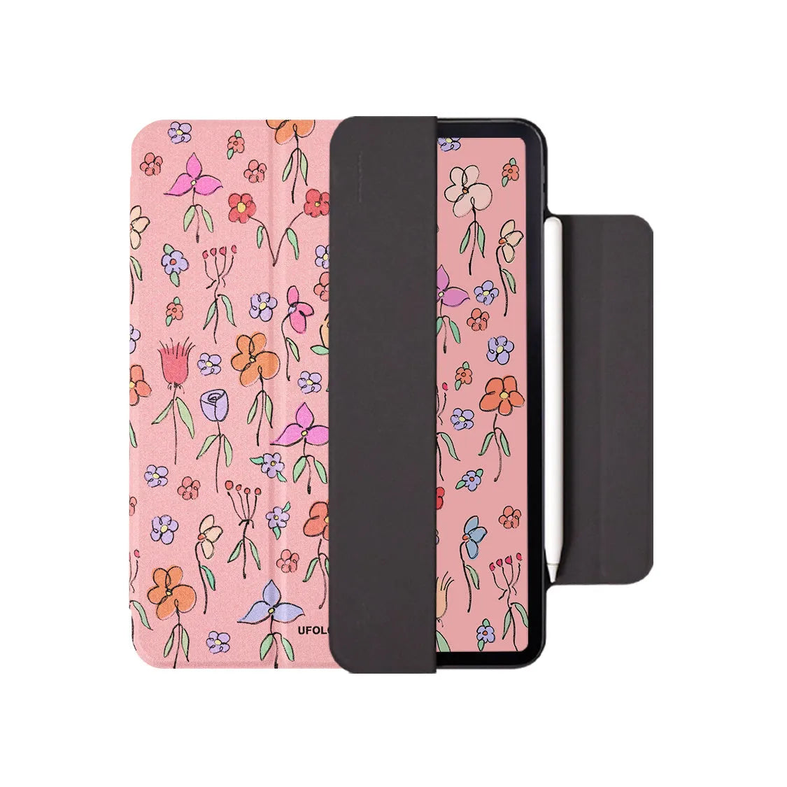 Magnetic protective flat shell case for 10.9-inch iPad Air tablet with polyurethane construction