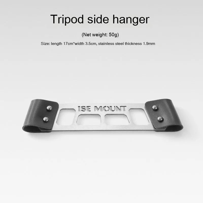 Aluminium alloy folding clothes drying rack with triangle frame and side hanger hooks for camping.