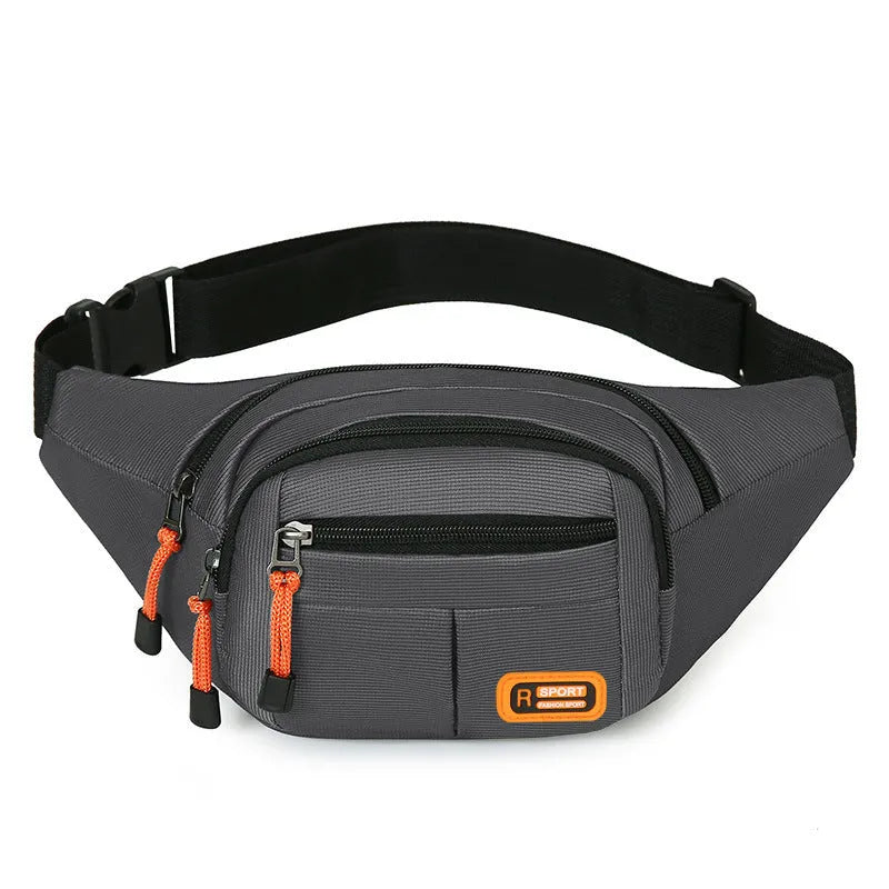 Waterproof slanted chest bag in nylon fabric with large capacity storage