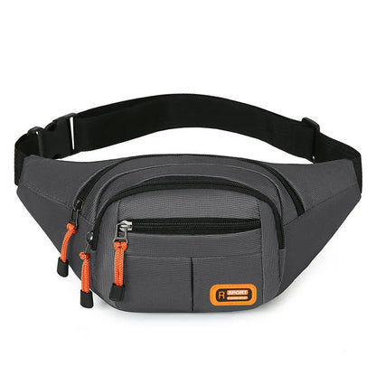 Waterproof slanted chest bag in nylon fabric with large capacity storage