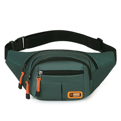 Waterproof slanted chest bag in nylon fabric with large capacity storage