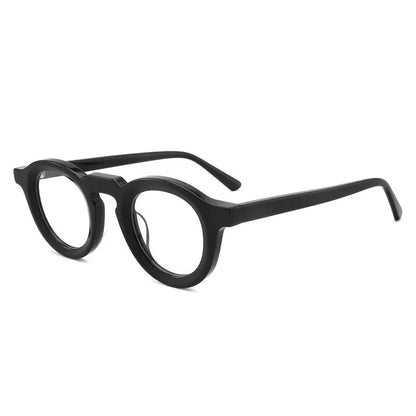 Box style hip-hop sunglasses with a thick colour-stitched plate frame on a solid background.