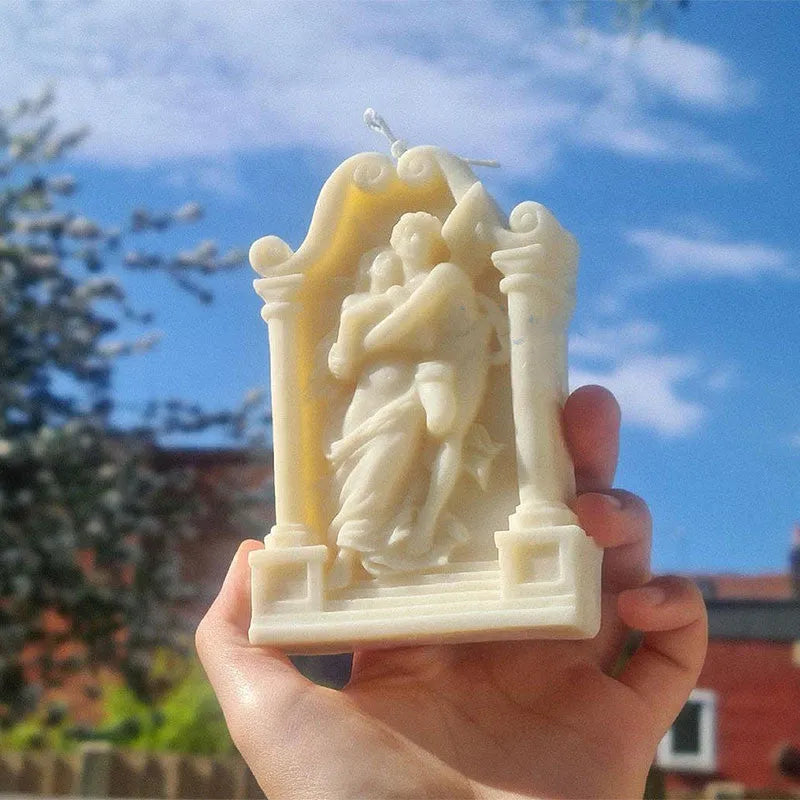 Ancient Greek couple angel silicone mould for baking, candles, soap and crafts