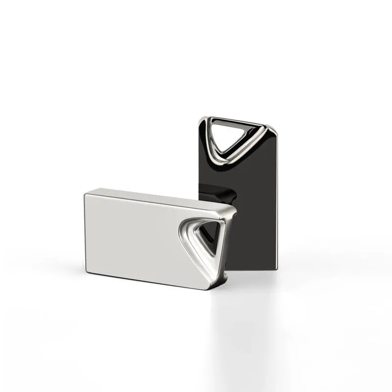 Mini white metal USB flash drive with laser pen, 24x12x0.45mm, for car music and files