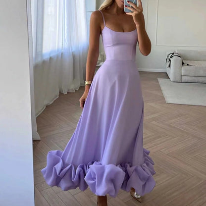 Elegant chiffon skirt with three-dimensional floral design, available in a range of classic UK colours