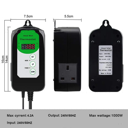 BH1912020 digital temperature and humidity controller with display showing readings