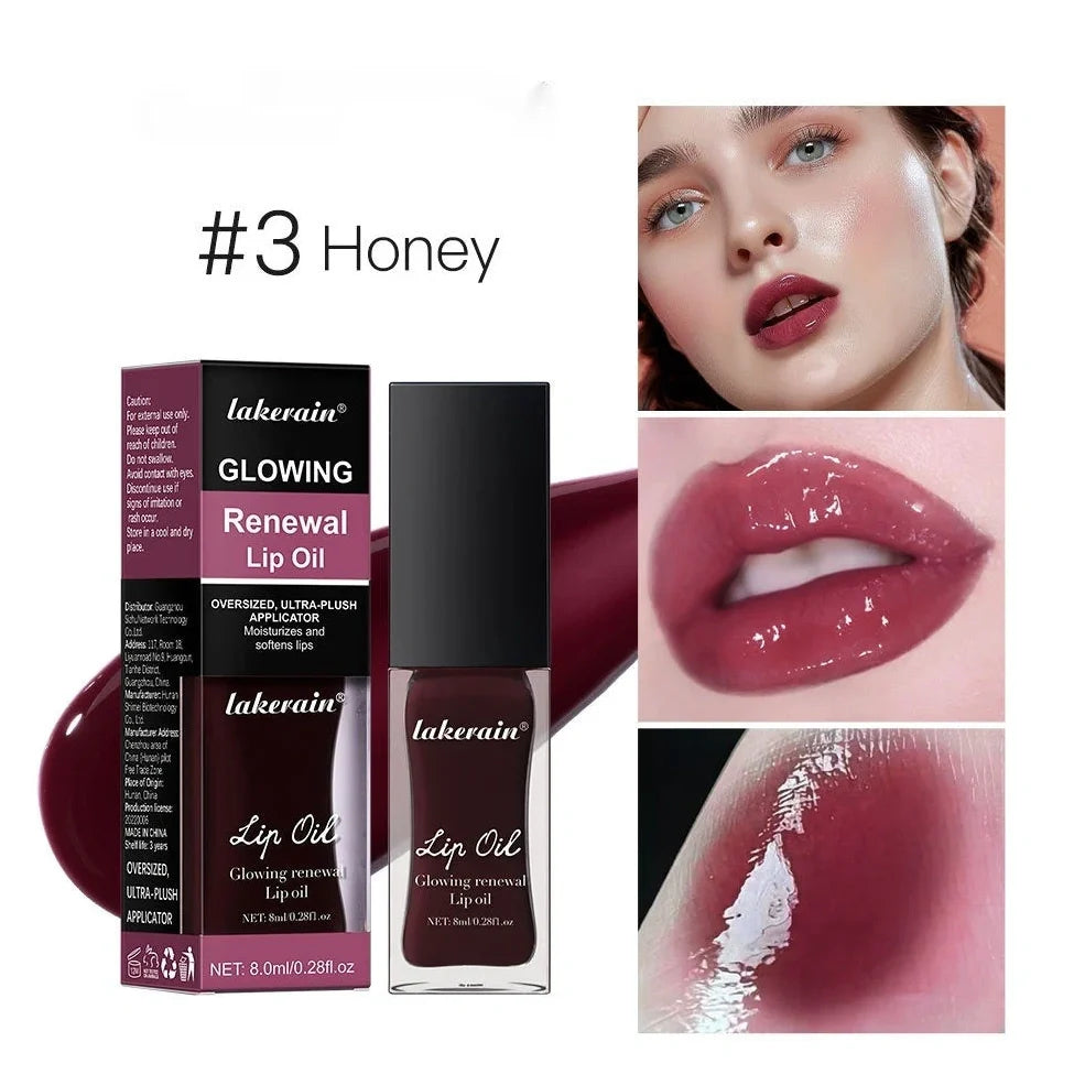 Glow Lip Gloss tube with 8ml capacity showing coral shade and applicator