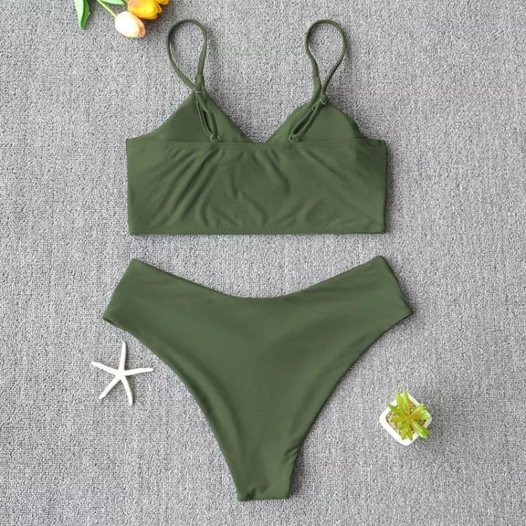 Women's two-piece swimwear bikini in quick-drying polypropylene fabric