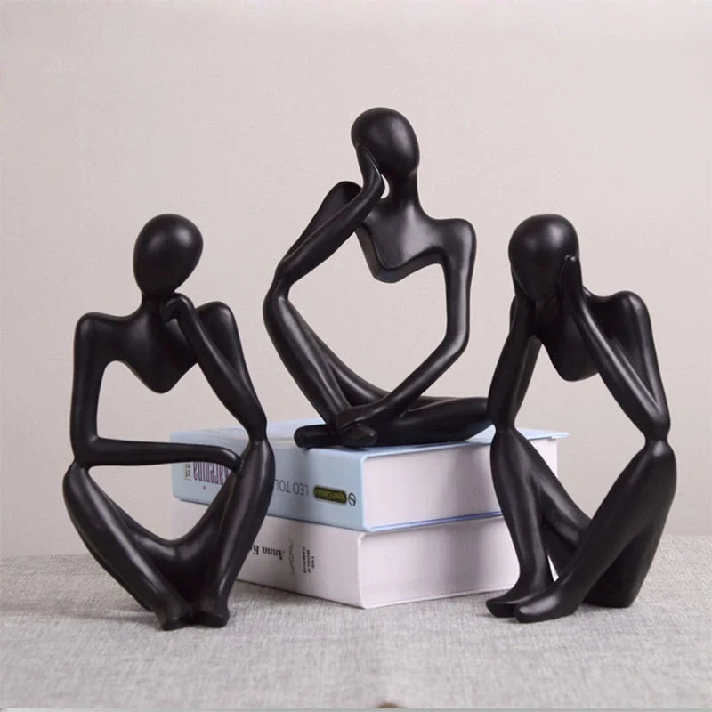 Handmade thinker statue abstract figure sculpture in premium resin