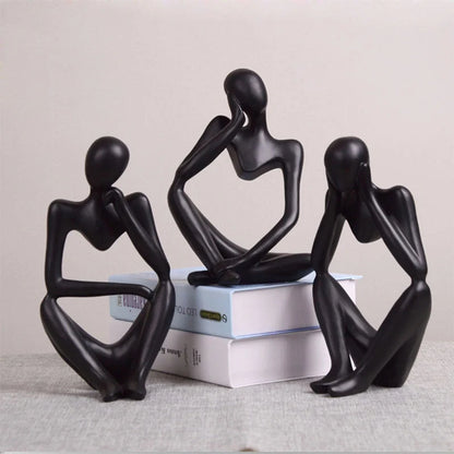 Handmade thinker statue abstract figure sculpture in premium resin