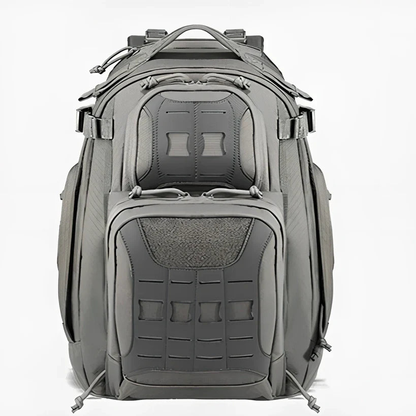 45L camouflage tactical backpack with multiple compartments for mountain climbing gear