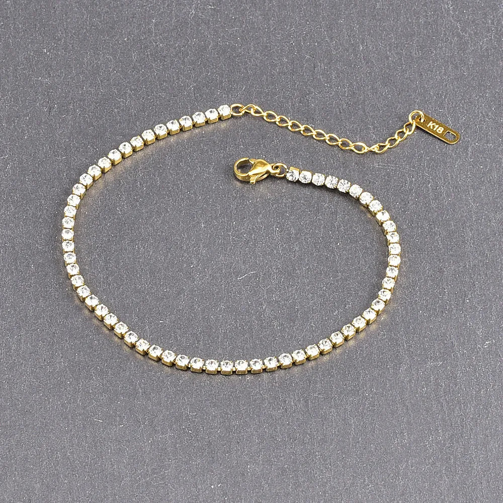 Gold titanium steel fruit anklet with 20+5cm chain and 0.25cm pendant for women's summer wear