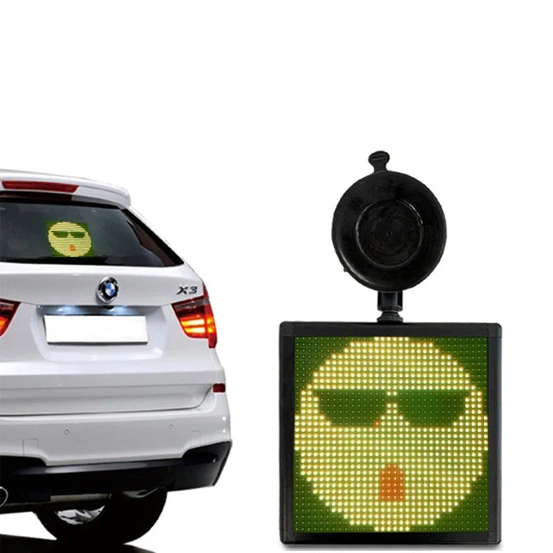 Customisable car rear window LED display with vibrant seven-colour messages