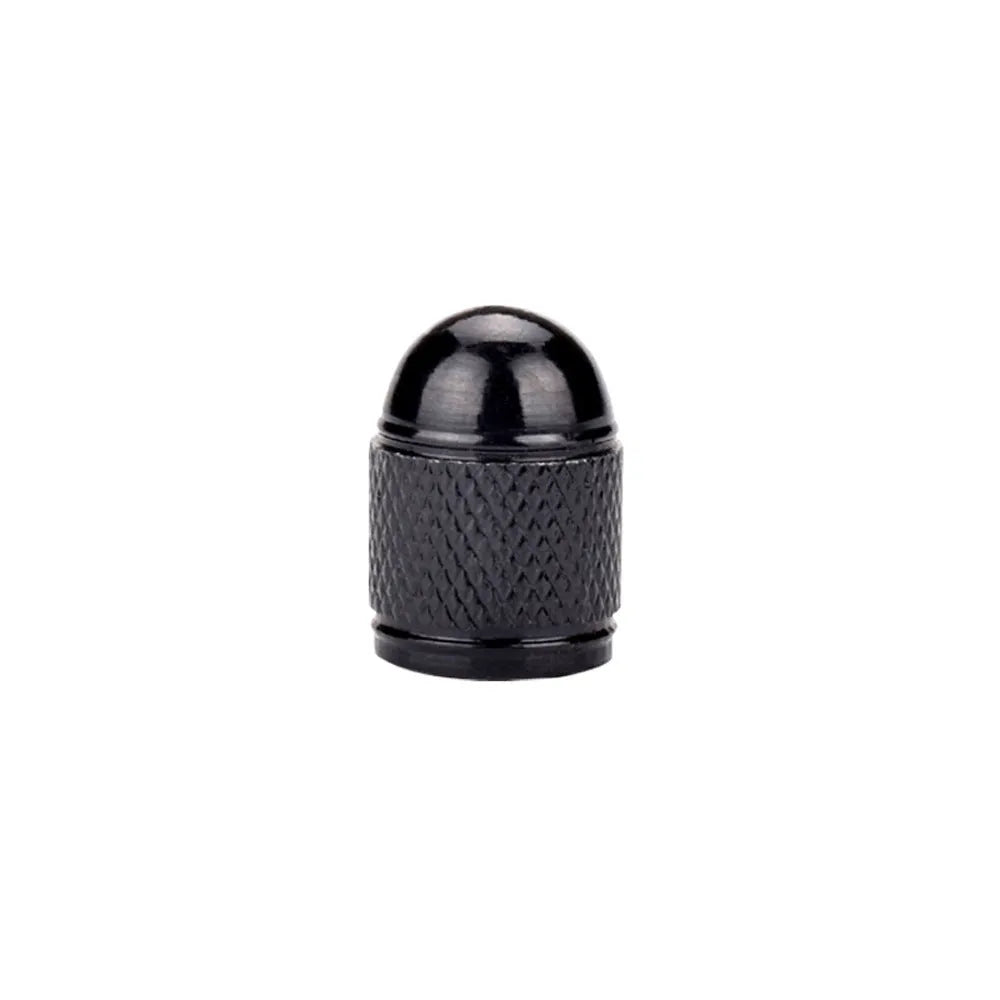 Aluminium alloy bicycle tyre valve cap in a selection of colours for Schrader valves.