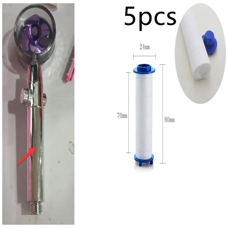 Turbo Propeller Shower Head with 360° fan extension and holder for a luxurious shower experience