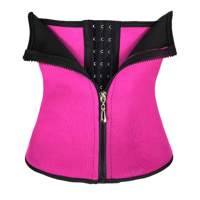 Neoprene belly band corset in black colour showing diving fabric texture and shaping design