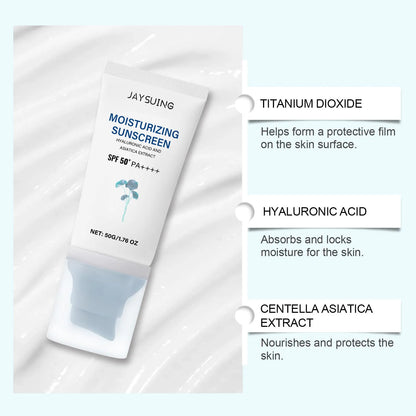 Portable 50g Snow Grass sunscreen tube with mineral and chemical UV protection