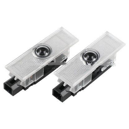 Dodge Challenger SRT LED door laser projection light in white, 12V car power, PC aluminium housing