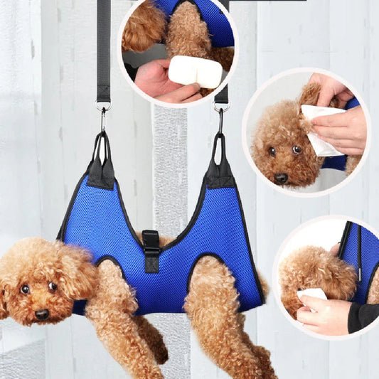 Premium Grooming Hammock for Cats and Dogs - Comfortable and Secure Suspension for Easy Nail Trimming, Brushing, and Bathing