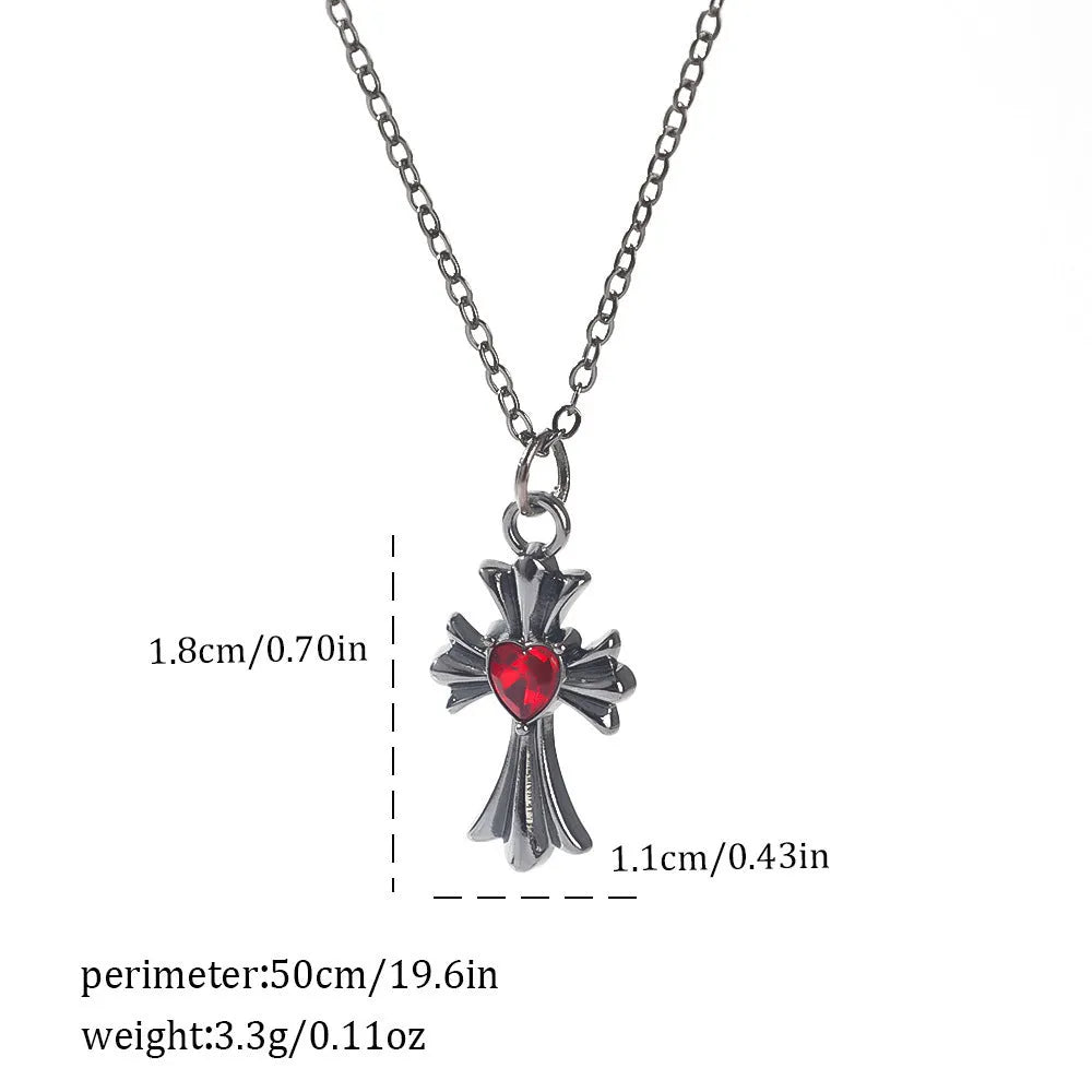 Dark gothic necklace with detailed spider bat pendant on an adjustable metal chain