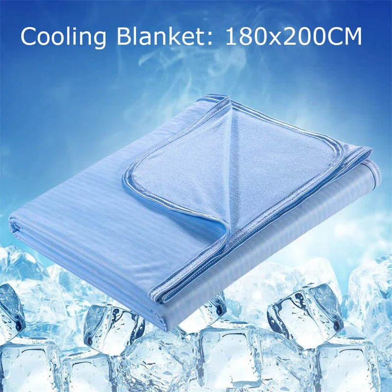 Premium Cooling Blanket with Japanese Q-Max 0.4 Cooling Fiber Technology for Comfortable and Refreshing Sleep